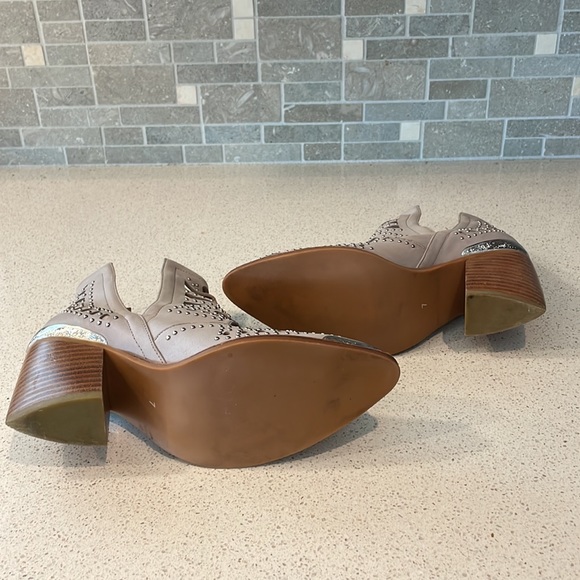 Jeffrey Campbell tan studded booties. - Picture 5 of 7